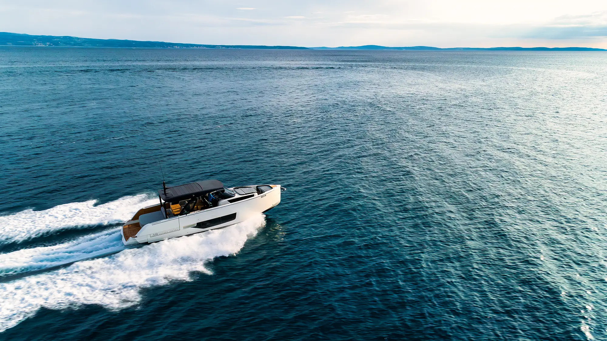 Luxury Tender Cranchi A46 sailing in the Adriatic Sea