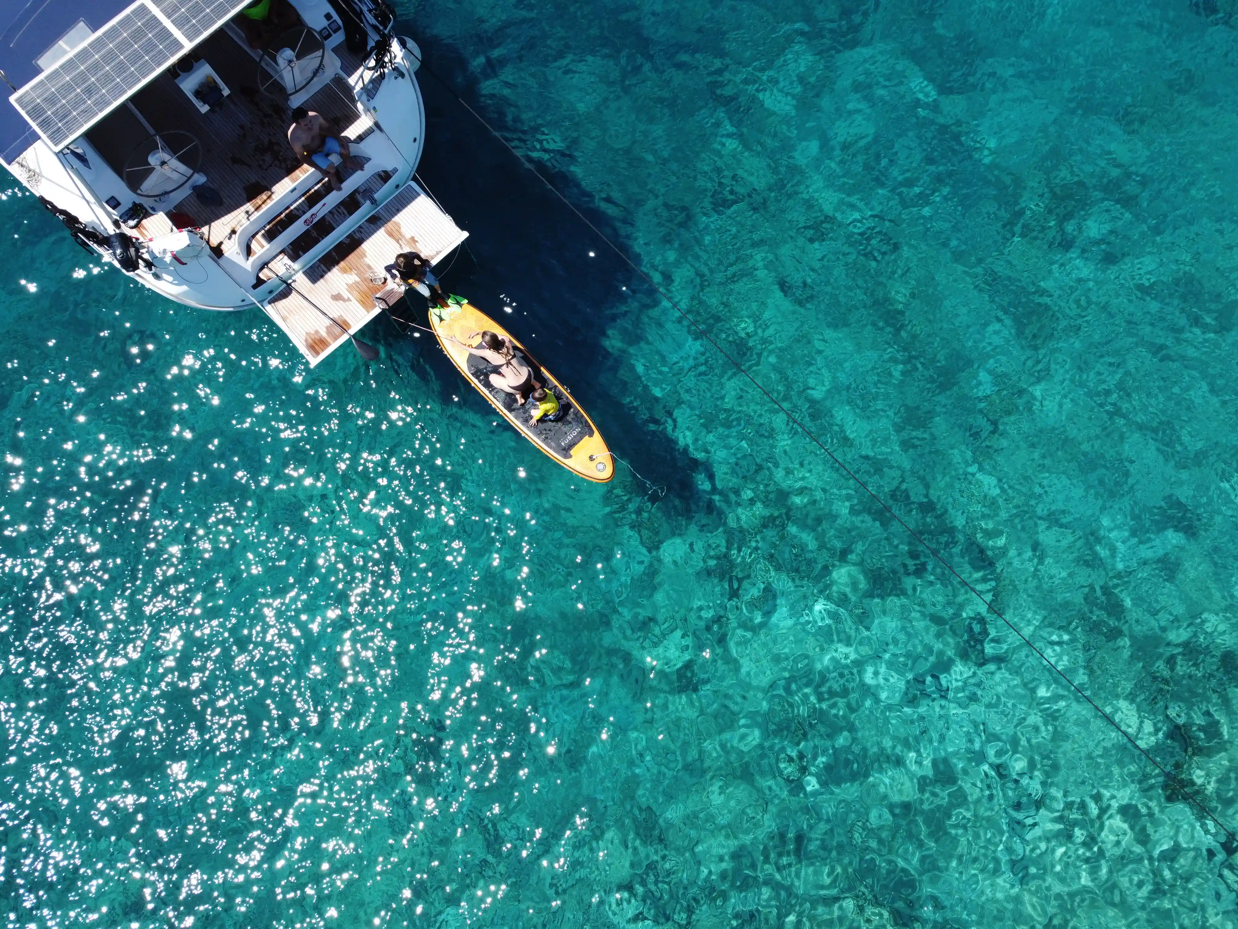 Catamaran and water board