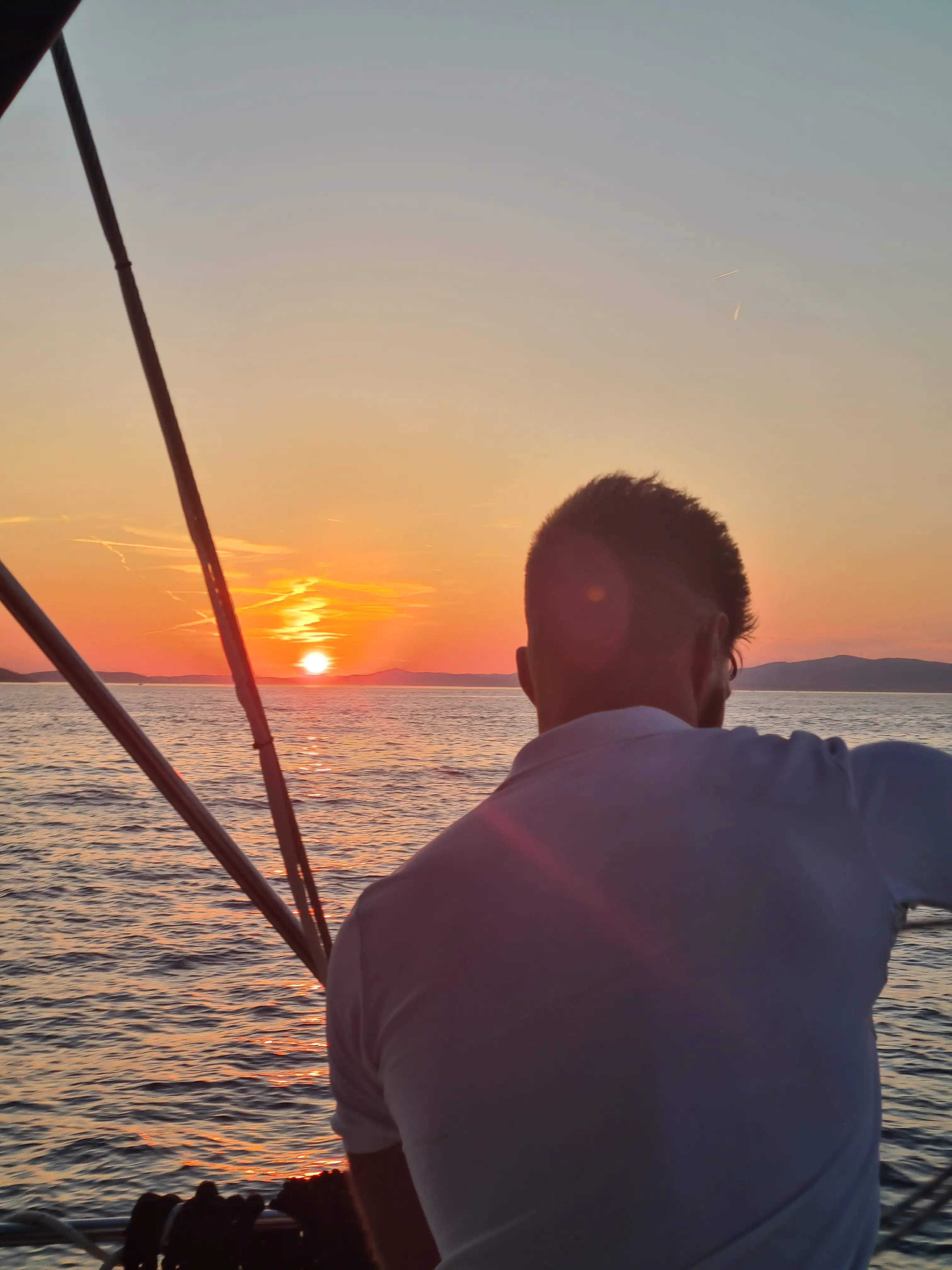 Sunset and skipper