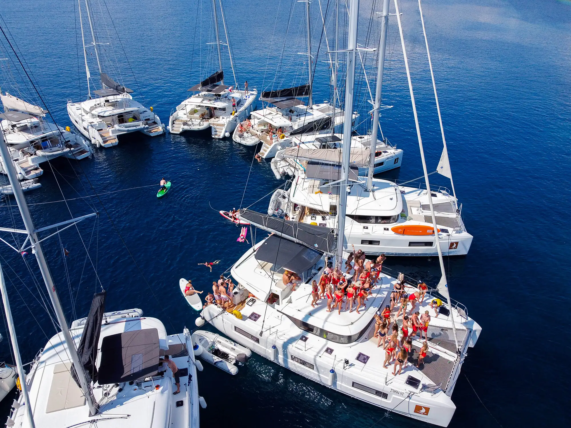 Flotilla, Catamaran fleet, party and team building