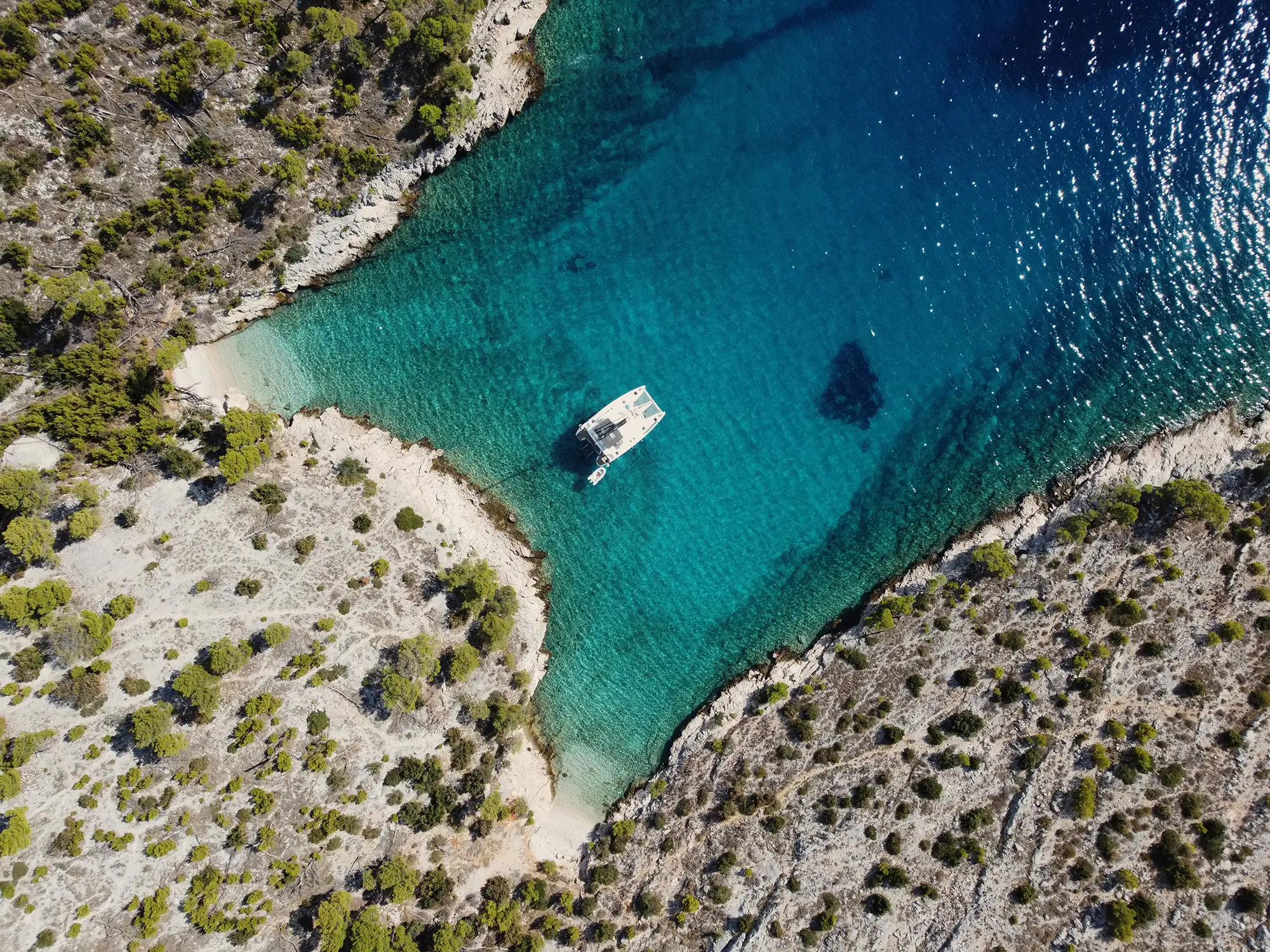 Catamaran top view