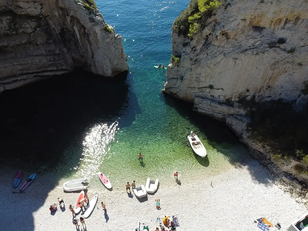 Secluded beach, perfect for team building