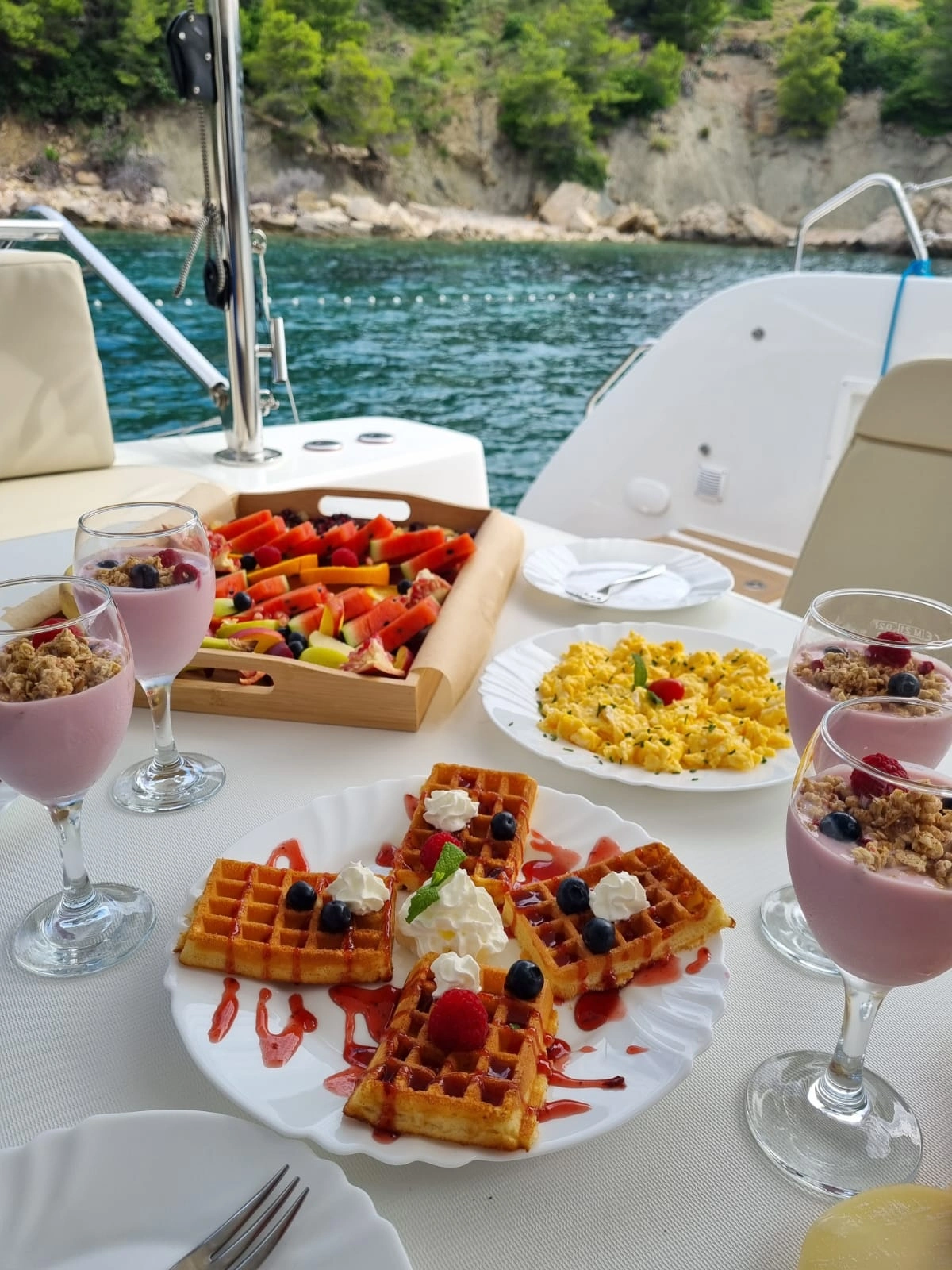 Ideal yacht food, morning food