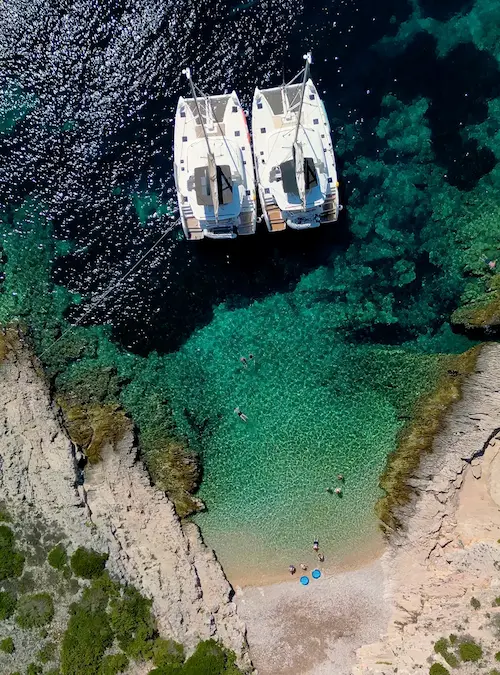 Two Catamarans near the beach