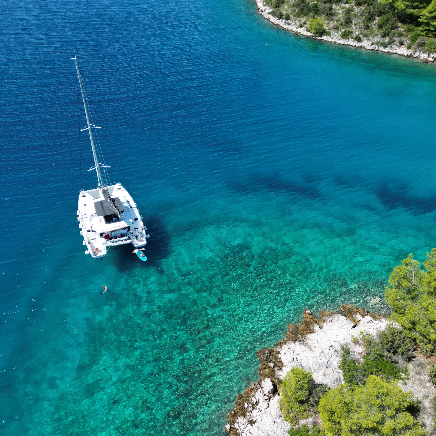 Yacht near the Dalmatian Coast