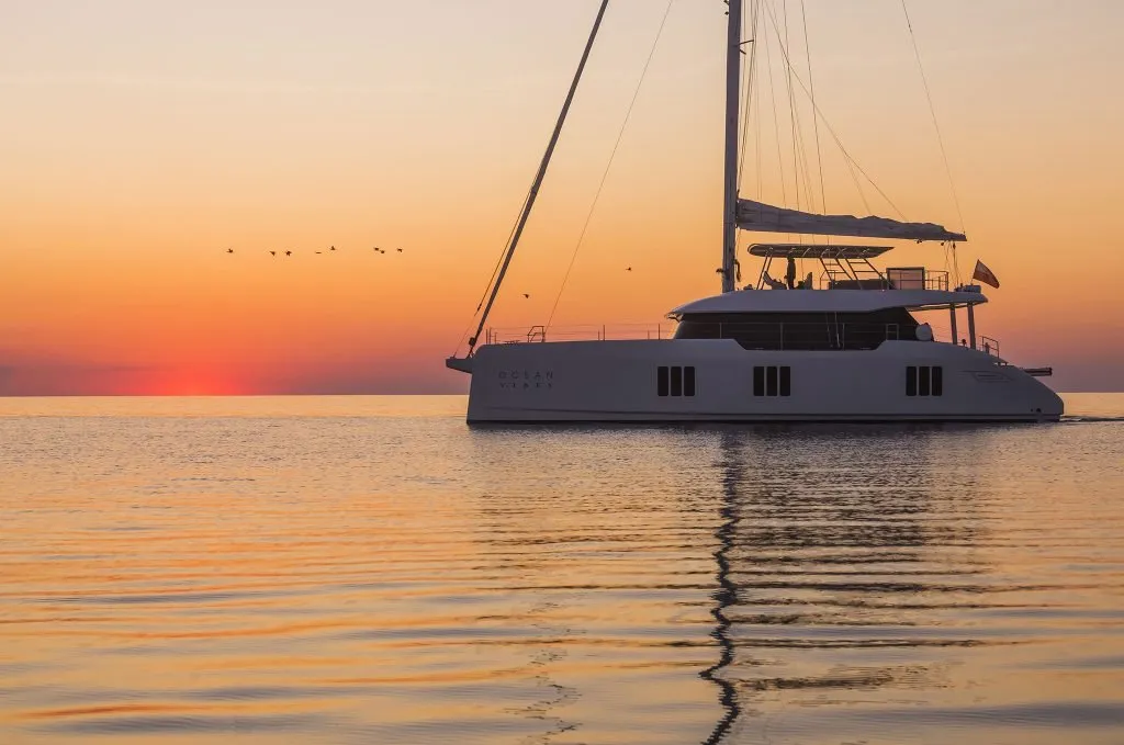 Beautiful view from luxury yacht